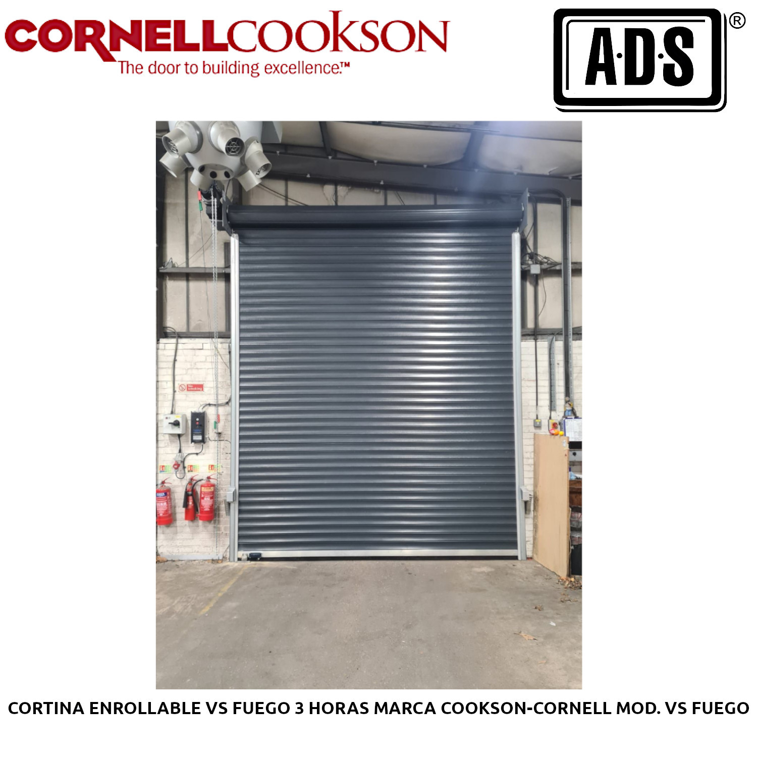 CORTINA ENROLLABLE VS FUEGO 3 HORAS MARCA COOKSON-CORNELL MOD. VS FUEGO